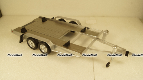 Прицеп автовоз Autotrailer silver, IXO 1:18