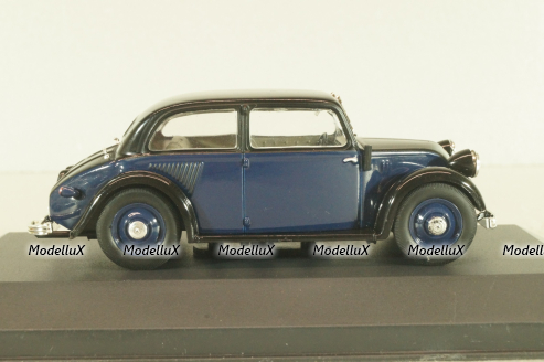 Mercedes-Benz 130 (W23) 1934, black/dark blue, MBOMS023, Mercedes-Benz-Offizielle Modell-Sammlung #23, Altaya 1:43