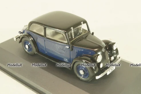 Mercedes-Benz 130 (W23) 1934, black/dark blue, MBOMS023, Mercedes-Benz-Offizielle Modell-Sammlung #23, Altaya 1:43