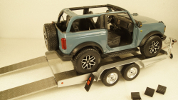 Прицеп автовоз Autotrailer silver, IXO 1:18