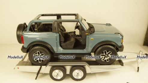 Прицеп автовоз Autotrailer silver, IXO 1:18