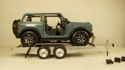 Прицеп автовоз Autotrailer silver, IXO 1:18