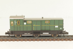 Вагон багажный, (number 055 878), 3-х осный, DRG, Epoche II (1920 - 1950) с освещением, зеленый, 8095, Fleischmann 1:160 (N)