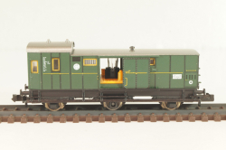 Вагон багажный, (number 055 878), 3-х осный, DRG, Epoche II (1920 - 1950) с освещением, зеленый, 8095, Fleischmann 1:160 (N)