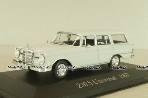 Mercedes-Benz 230 S Universal (W110) 1967, grey, MBOMS012, Altaya, Mercedes-Benz Offizielle Modell Sammlung #12, 1:43