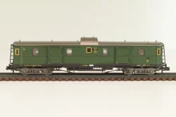 Вагон багажный, (number 108 601), 4-х осный, DRG, Epoche II (1920 - 1950) с освещением, зеленый, 8084, Fleischmann 1:160 (N)