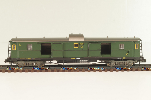 Вагон багажный, (number 108 601), 4-х осный, DRG, Epoche II (1920 - 1950) с освещением, зеленый, 8084, Fleischmann 1:160 (N)