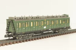 Вагон пассажирский, (number 41 800), 4-х осный, DRG, Epoche II (1920 - 1950) с освещением, зеленый, 8086, Fleischmann 1:160 (N)