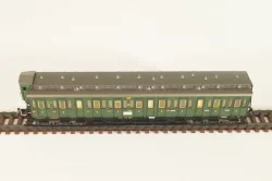 Вагон пассажирский, (number 41 800), 4-х осный, DRG, Epoche II (1920 - 1950) с освещением, зеленый, 8086, Fleischmann 1:160 (N)