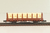 Вагон платформа, с грузом "трубы" (number 415 485), 2-х осный, DB, Epoche III (1949 - 1970), коричневый, 2303, Roco 1:160 (N)