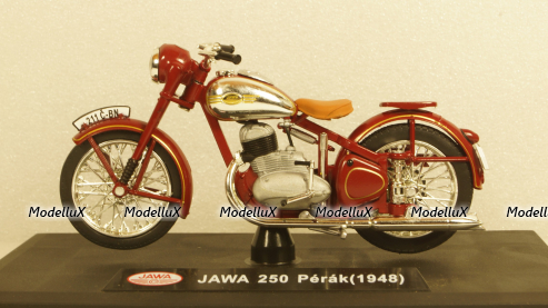 Jawa 250 Perak, dark red, ABR118M-006, Abrex 1:18