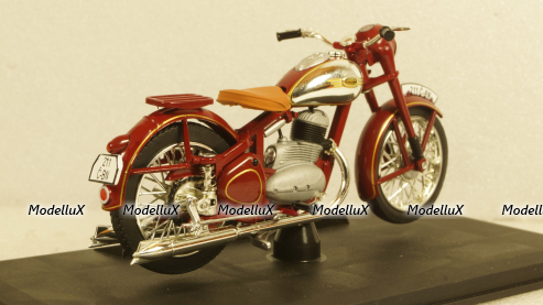 Jawa 250 Perak, dark red, ABR118M-006, Abrex 1:18