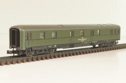 Вагон почтовый Deutsche Bundespost (number 50 80 00-12 608-7), 4-х осный, DB, Epoche IV (1970–1985) с освещением, зеленый, 02270A, Roco 1:160 (N)