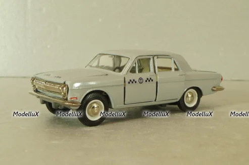 Газ-24 Волга, такси, серая, август 91г., Тантал/Радон 1:43