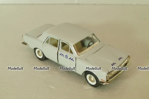 Газ-24 Волга, такси, серая, август 91г., Тантал/Радон 1:43