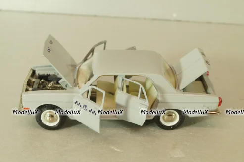 Газ-24 Волга, такси, серая, август 91г., Тантал/Радон 1:43