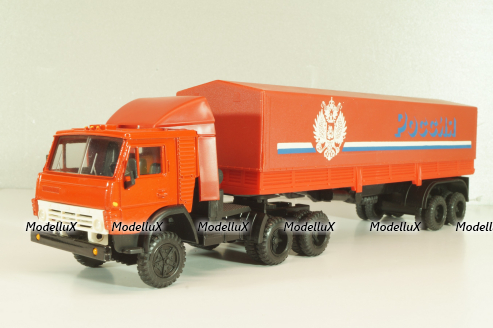 Камаз-5410 с п/прицепом с тентом, Элекон 1:43