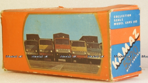 Камаз 5320 с тентом красный/серый, Арек 1:43