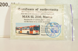 MAN SL 200, Mainz 1973, orange/white, VT-45.5, Vector Models 1:43