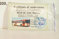 MAN SL 200, Mainz 1973, orange/white, VT-45.5, Vector Models 1:43
