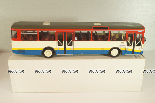 Mercedes-Benz O 305 Sippel EX Stadfweike Frankfurt VGF 1967, white/blue/yellow/red, Vector Models 1:43