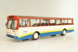 Mercedes-Benz O 305 Sippel EX Stadfweike Frankfurt VGF 1967, white/blue/yellow/red, Vector Models 1:43