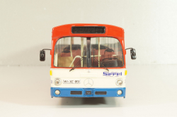 Mercedes-Benz O 305 Sippel EX Stadfweike Frankfurt VGF 1967, white/blue/yellow/red, Vector Models 1:43