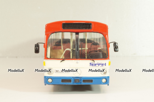 Mercedes-Benz O 305 Sippel EX Stadfweike Frankfurt VGF 1967, white/blue/yellow/red, Vector Models 1:43