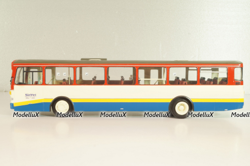 Mercedes-Benz O 305 Sippel EX Stadfweike Frankfurt VGF 1967, white/blue/yellow/red, Vector Models 1:43