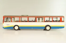 Mercedes-Benz O 305 Sippel EX Stadfweike Frankfurt VGF 1967, white/blue/yellow/red, Vector Models 1:43