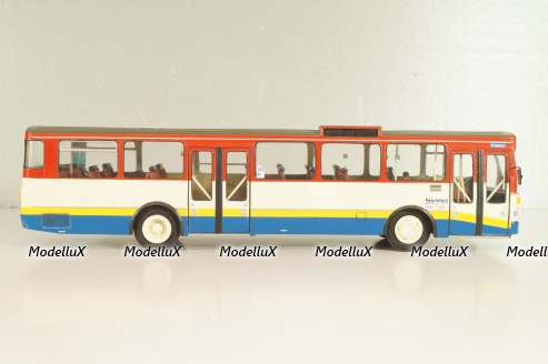 Mercedes-Benz O 305 Sippel EX Stadfweike Frankfurt VGF 1967, white/blue/yellow/red, Vector Models 1:43