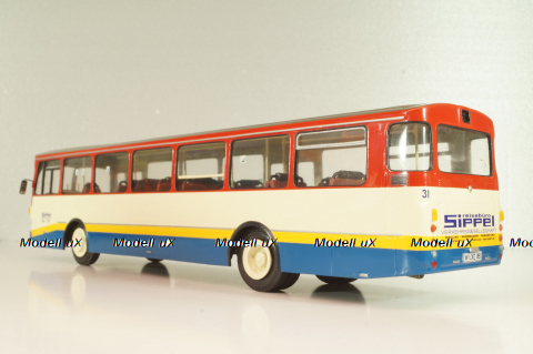 Mercedes-Benz O 305 Sippel EX Stadfweike Frankfurt VGF 1967, white/blue/yellow/red, Vector Models 1:43