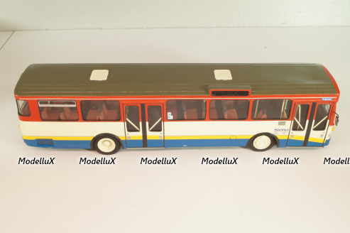 Mercedes-Benz O 305 Sippel EX Stadfweike Frankfurt VGF 1967, white/blue/yellow/red, Vector Models 1:43