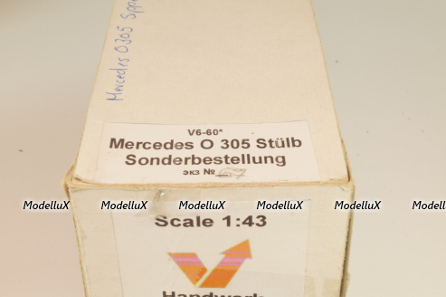 Mercedes-Benz O 305 Sippel EX ESWE Wiesbaden 1967, white/blue, Vector Models 1:43