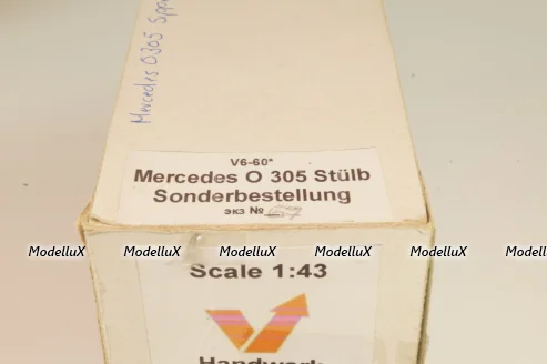 Mercedes-Benz O 305 Sippel EX ESWE Wiesbaden 1967, white/blue, Vector Models 1:43