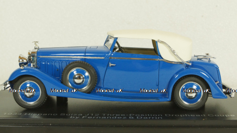 Hispano Suiza J12 Three-position Drophead Coupe by Fernandez Darrinn (Paris), EMEU43001B, ESVAL Model 1:43