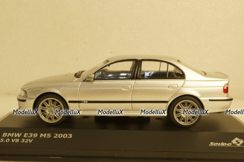 BMW 5-Series M5 5.0L V8 32V (E39) 2003, silver, 4310502, Solido 1:43 Уценка!