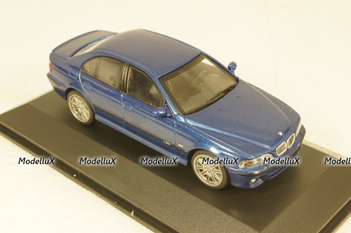 BMW 5-Series M5 5.0L V8 32V (E39) 2003, blue, 4310501, Solido 1:43