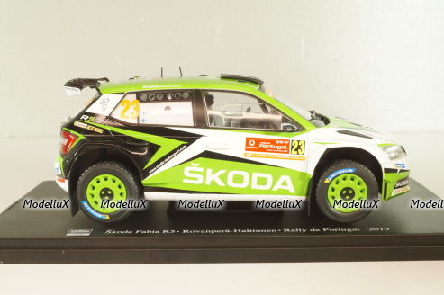 Skoda Fabia RS #23 Rally Portugal 2019, Rovanpera/Halttunen, WRC Collection, Hachette 1:24