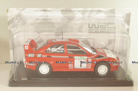 Mitsubishi Lancer EVO VI, #1 Rally New Zealand 1999, Makinen/Mannisenmaki, red, G113U014, WRC Collection, Hachette 1:24 Уценка!