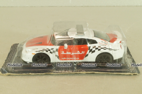 Nissan GT-R Police Arab Emirates 2007, white/red, Полицейские машины мира №51, DeAgostini, 1:43