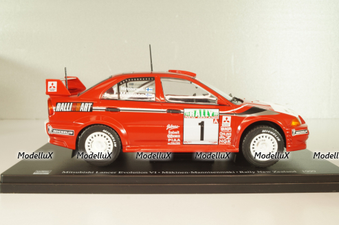 Mitsubishi Lancer EVO VI, #1 Rally New Zealand 1999, Makinen/Mannisenmaki, red, G113U014, WRC Collection, Hachette 1:24 Уценка!