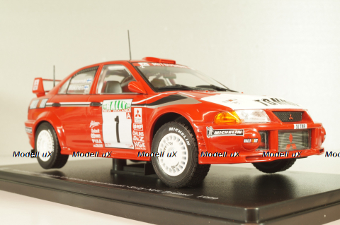 Mitsubishi Lancer EVO VI, #1 Rally New Zealand 1999, Makinen/Mannisenmaki, red, G113U014, WRC Collection, Hachette 1:24 Уценка!