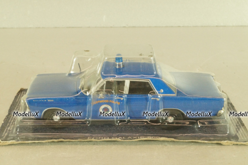 Ford Galaxie 500, Police Westwood 1965, blue, Полицейские машины мира №47 DeAgostini, 1:43