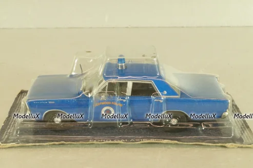 Ford Galaxie 500, Police Westwood 1965, blue, Полицейские машины мира №47 DeAgostini, 1:43
