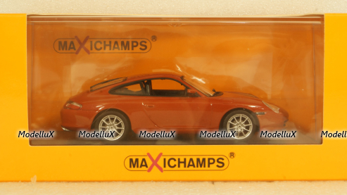 PORSCHE 911 COUPÉ - 2001 - ORANGE RED METALLIC, 940061021, Maxichamps 1:43