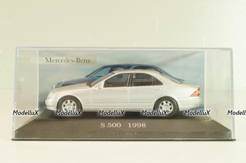 Mercedes-Benz S 500 (W220) 1998, silver, MBOMS053, Altaya, Mercedes-Benz Offizielle Modell Sammlung #53, 1:43
