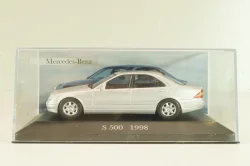 Mercedes-Benz S 500 (W220) 1998, silver, MBOMS053, Altaya, Mercedes-Benz Offizielle Modell Sammlung #53, 1:43