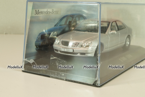 Mercedes-Benz S 500 (W220) 1998, silver, MBOMS053, Altaya, Mercedes-Benz Offizielle Modell Sammlung #53, 1:43