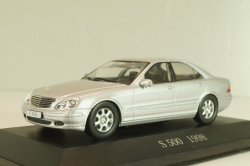 Mercedes-Benz S 500 (W220) 1998, silver, MBOMS053, Altaya, Mercedes-Benz Offizielle Modell Sammlung #53, 1:43